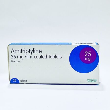 Doosje Amitriptyline van Teva voor behandeling van depressie en zenuwpijn.