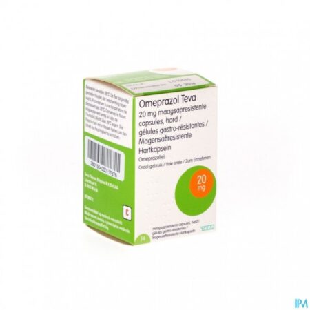 Doosje Omeprazol 20 mg kopen van Teva voor behandeling van maagklachten en zuurremming.