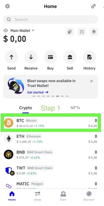 Trustwallet 3 stap 1